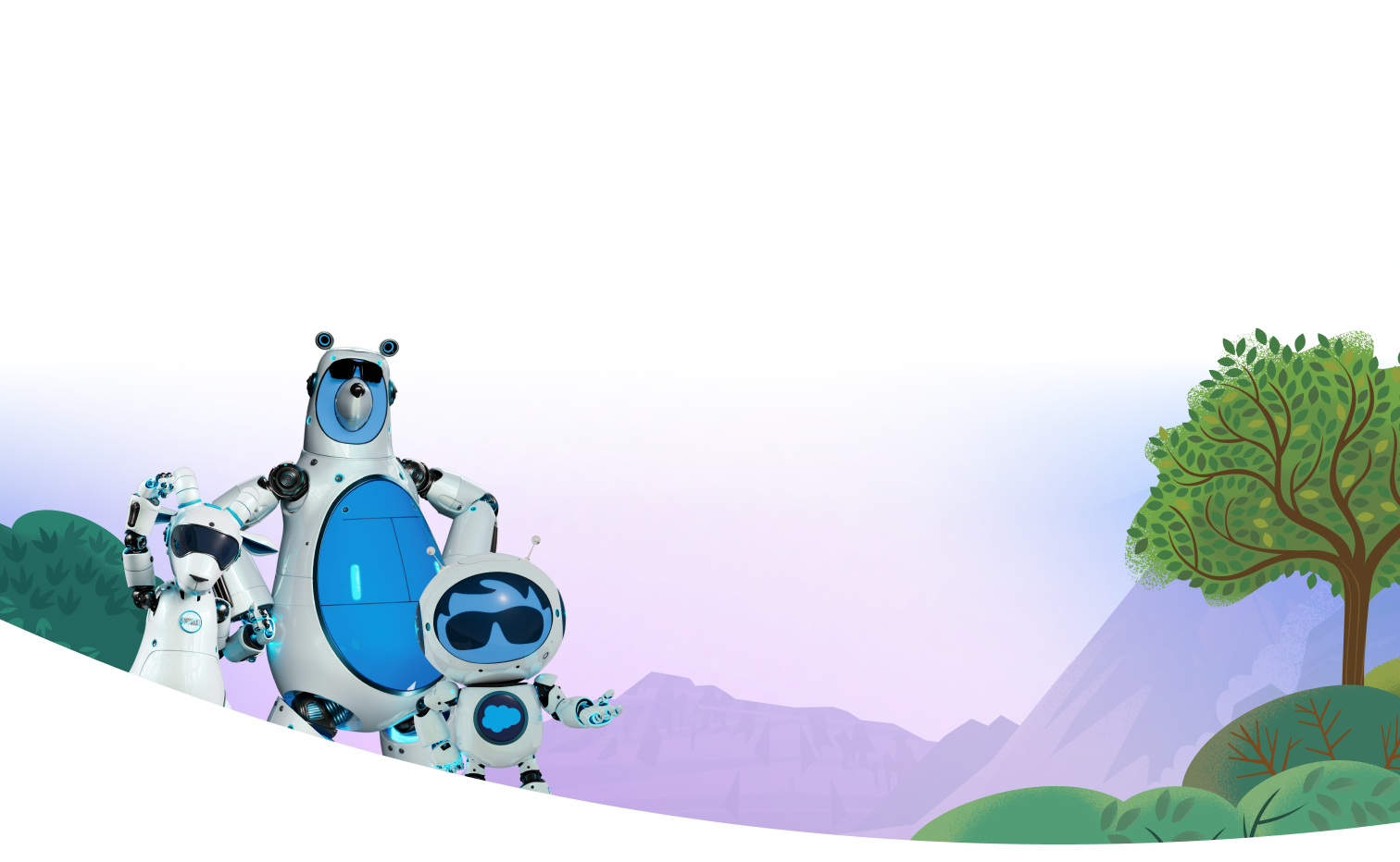 a cartoon of two robots